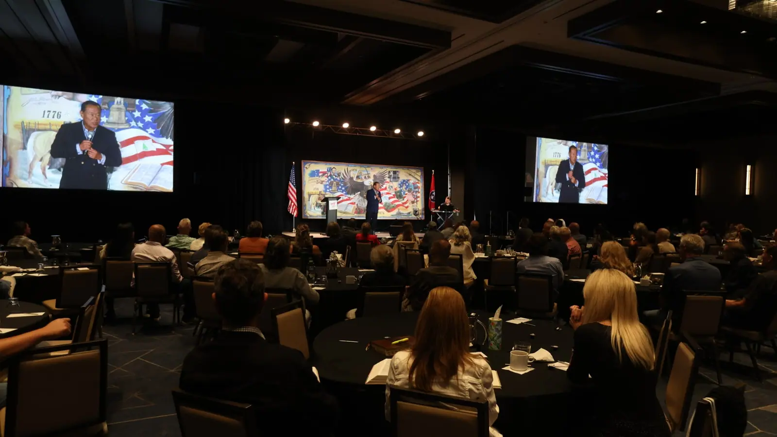 Business leaders gathered for a speaker at an Ignite community event